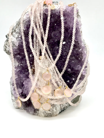 Rose Quartz Choker