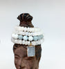 Moonstone, Chalcedony, Aquamarine GEMSTONE BRACELETS Stack