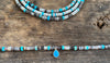 Diamond pukka shell and turquoise chokers