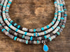 Diamond pukka shell and turquoise chokers