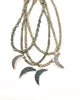 Crescent moon choker PYRITE and BRAZILIAN AGATE CRESCENT MOON CHOKERS