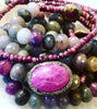 Sapphire and Raw Ruby choker