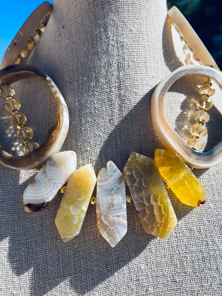Rays of Sunshine Spirit Quartz Choker
