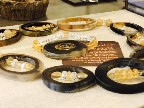 Water Buffalo Horn  + Citrine Choker