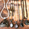 Gemstone and PYRITE Chokers