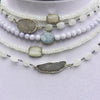 Moonstone choker with Druzy Agate encased in sterling silver