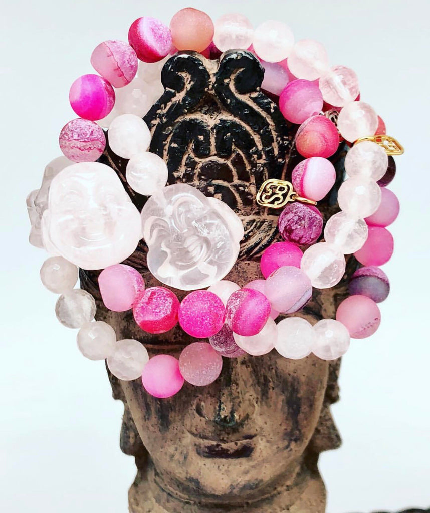 Rose Quartz Buddha bracelet