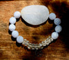 Chalcedony + Crystal Quartz Bracelet